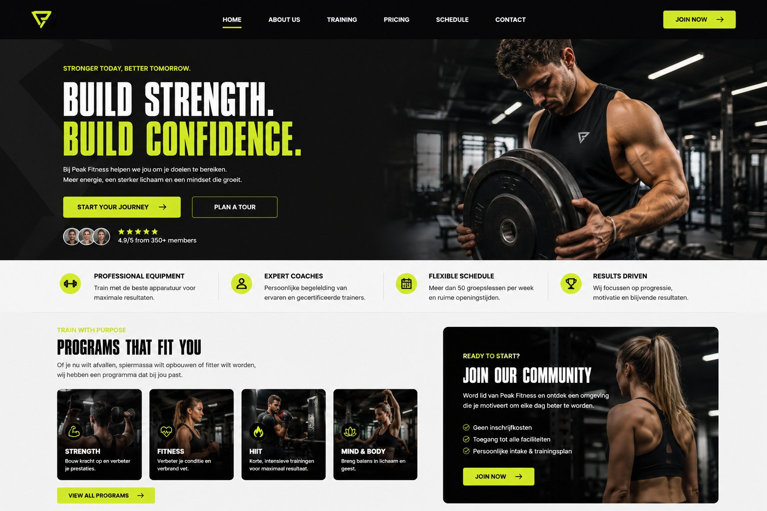 Fitness, schermafbeelding